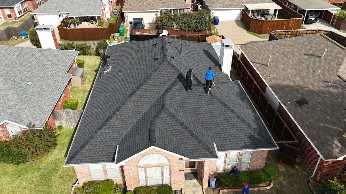Slate & Tile Roof Repair work in progress on a Lemoore property